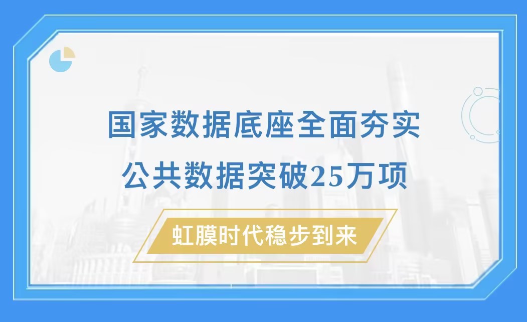 25万项公共数据激活：国家级数据体系成型，虹膜时代照进现实